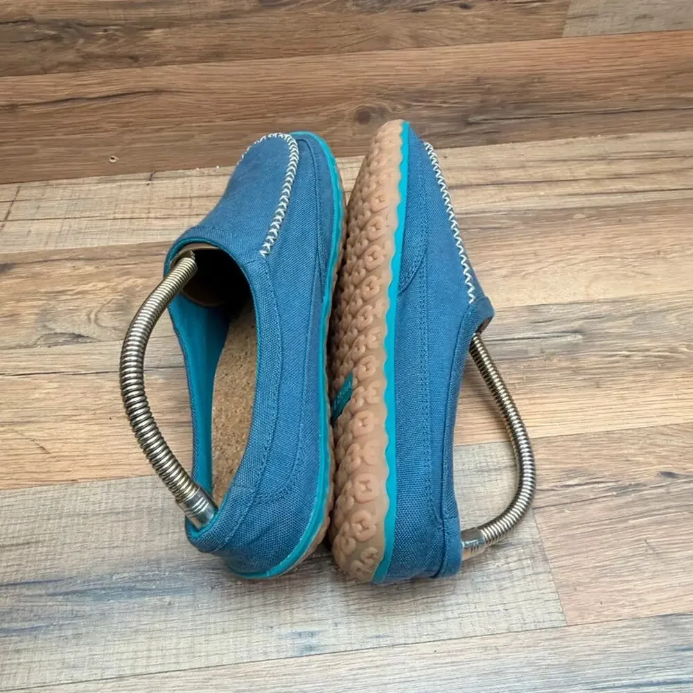 LL Bean Mountain Slipper Scuffs Men’s size 8 blue Indoor/Outdoor